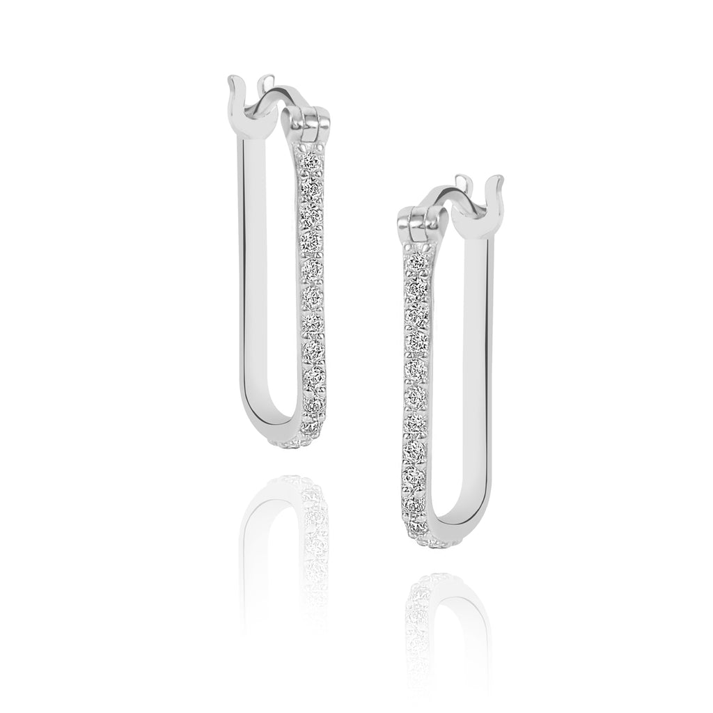 Simple Medium CZ Hoops - Chloe Rebecca