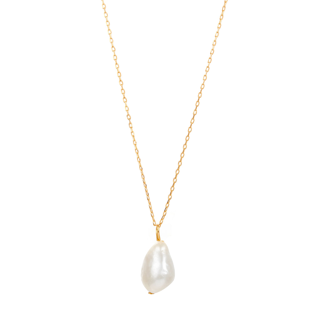 14K Plated Pearl Necklace - Chloe Rebecca