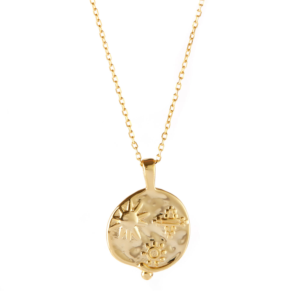 Sun 14k Gold Plated Necklace - Chloe Rebecca